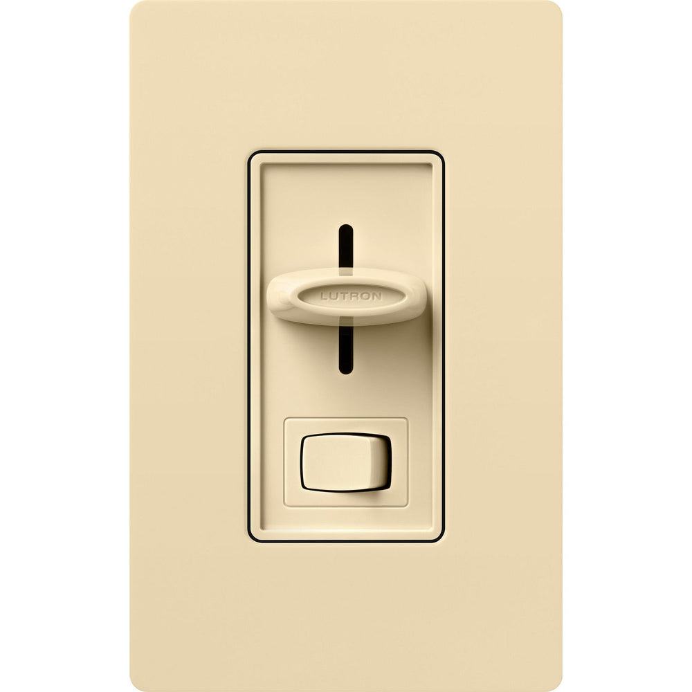 Lutron Skylark LED+ Dimmer Switch, No Neutral Required, 150W LED or 600W Inc/Hal, 120V, Single Pole/3-Way, SCL-153P-IV, Ivory