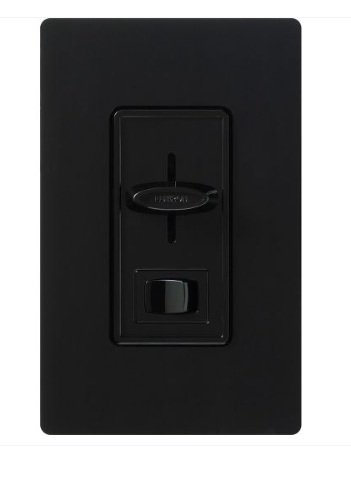 Lutron Skylark Dimmer Switch for Electronic Low-Voltage, 300W ELV, Single Pole/3-Way, Preset, Neutral Required, 120V, SELV-303P-BL, Black