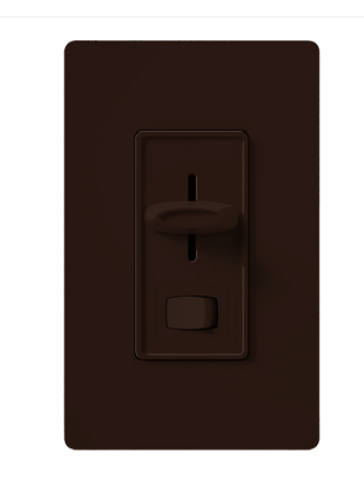 Lutron Skylark Dimmer Switch for Electronic Low-Voltage, 300W ELV, Single Pole/3-Way, Preset, Neutral Required, 120V, SELV-303P-BR, Brown
