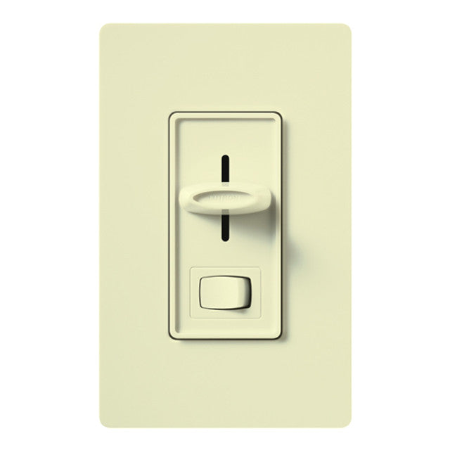 Lutron Skylark 3-Wire Dimmer Switch for Ballasts/LED Drivers, 6A, Single Pole/3-Way, Neutral Required, Preset, 277V, SF-12P-277-3-AL, Almond