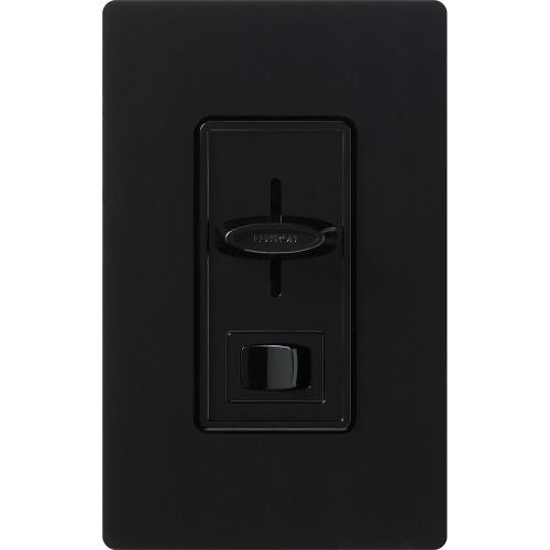 Lutron Skylark 3-Wire Dimmer Switch for Ballasts/LED Drivers, 6A, Single Pole/3-Way, Neutral Required, Preset, 277V, SF-12P-277-3-BL, Black