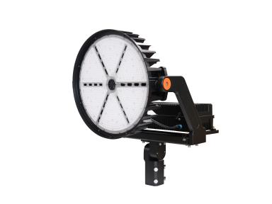 MaxLite SHF1200U-40MLKPR7 LED Sports High Output Flood Light 1200W, 120-277V, 10K Surge Protector, Medium (40 Degrees), 4k, Black, Knuckle Slipfitter, 7-pin Photocell Receptacle