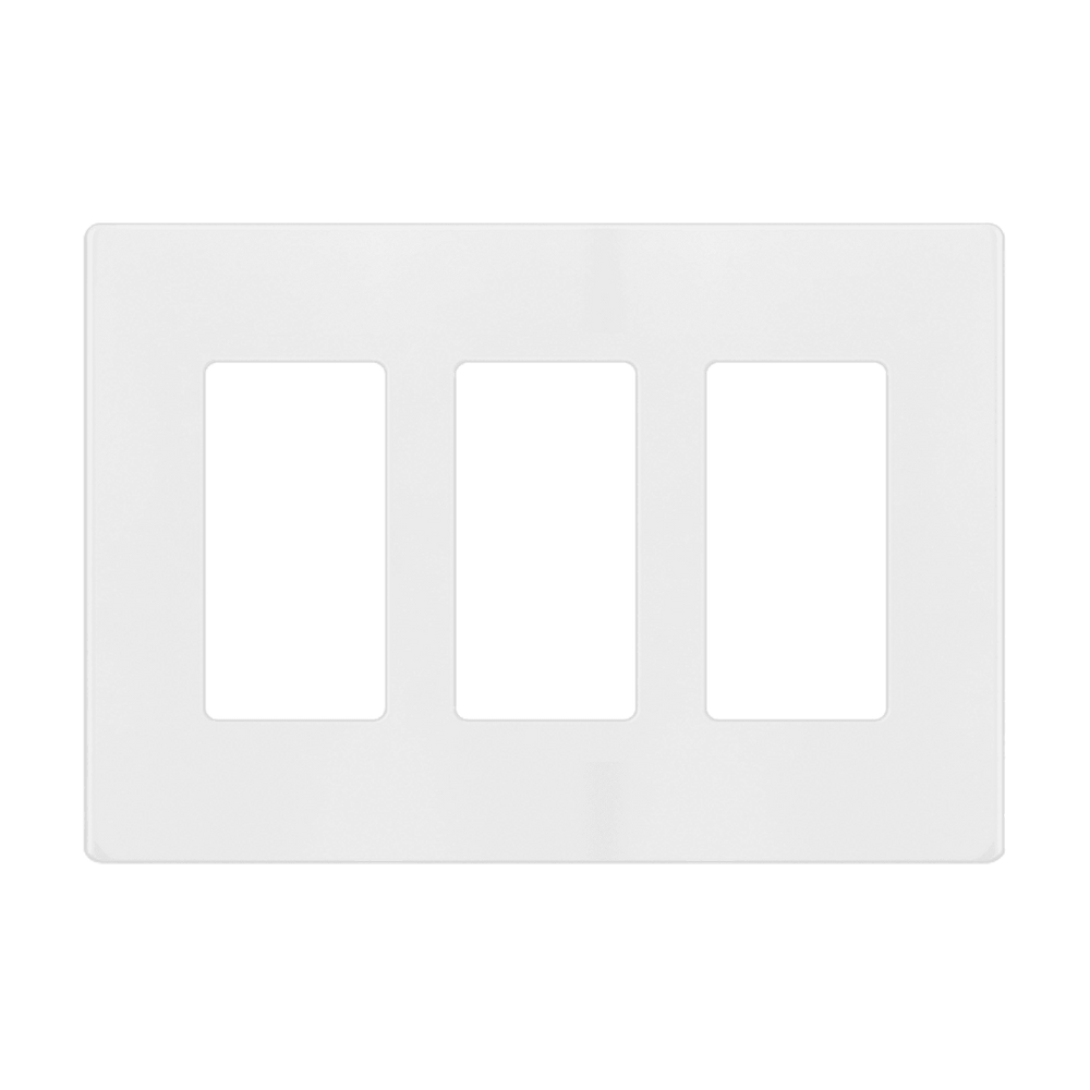 Screwless Decorator/GFCI Three-Gang Wall Plate