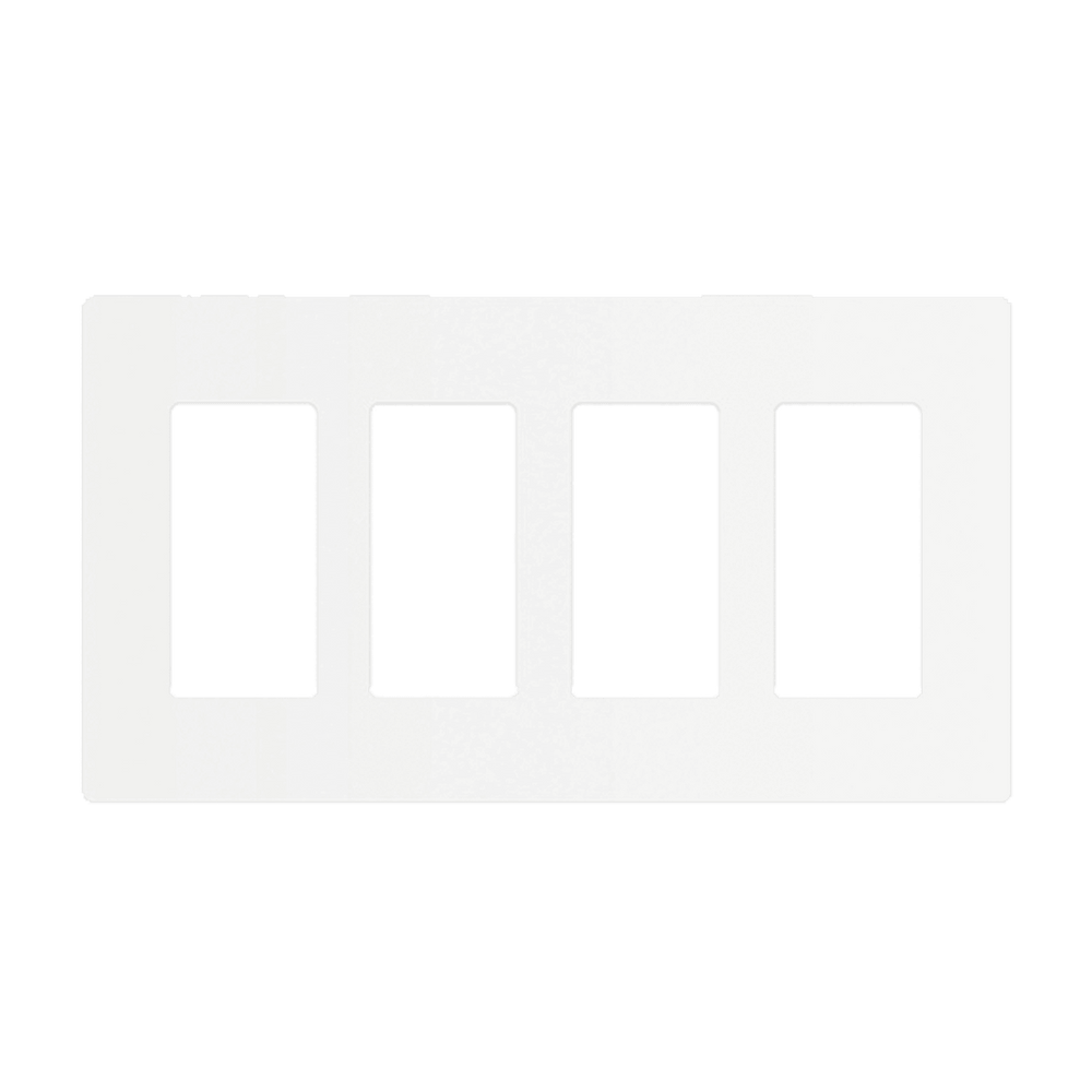 Screwless Decorator/GFCI Four-Gang Wall Plate