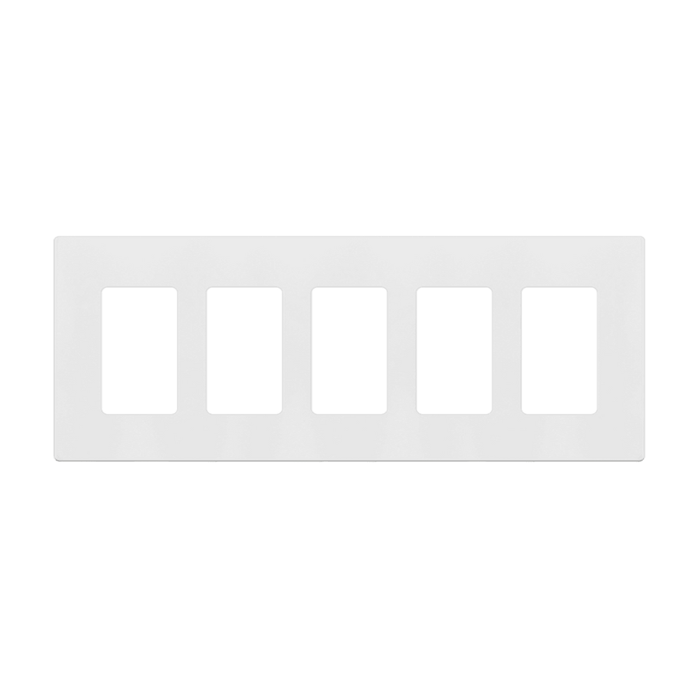 Screwless Decorator/GFCI Five-Gang Wall Plate