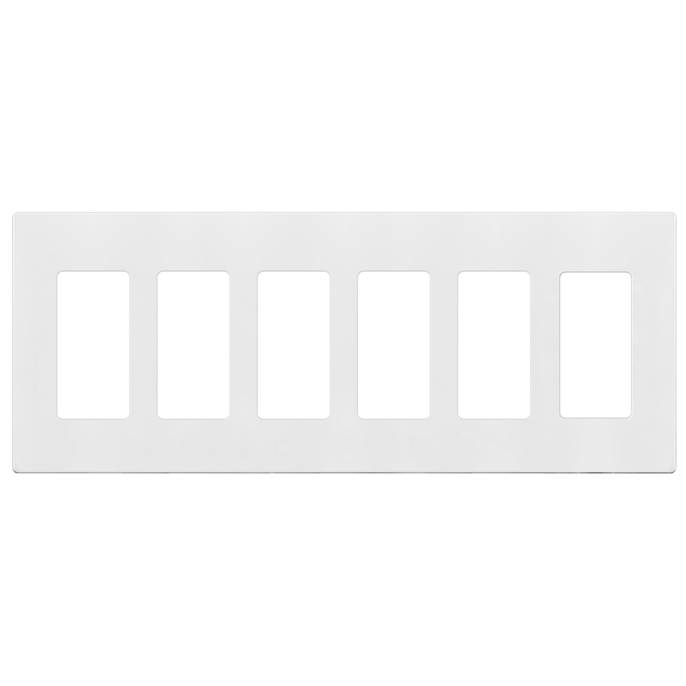 Screwless Decorator/GFCI Six-Gang Wall Plate