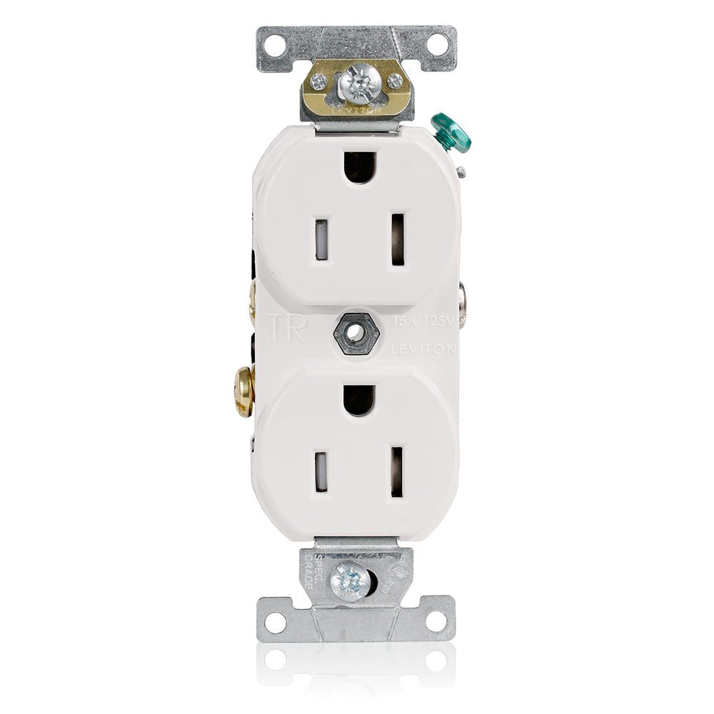 Leviton TBR15-W 15 A 125 VAC Tamper-Resistant Receptacle White