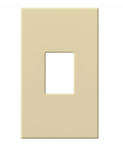 Lutron Architectural 1 Gang Wall Plate for Nova T Dimmers and Switches, Matte Finish, VWP-1-IV, Ivory