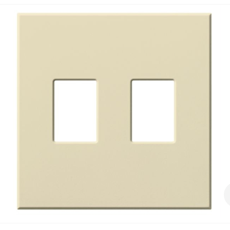 Lutron Architectural 2 Gang Wall Plate for Nova T Dimmers and Switches, Matte Finish, VWP-2-BE, Beige