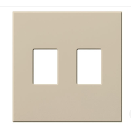 Lutron Architectural 2 Gang Wall Plate for Nova T Dimmers and Switches, Matte Finish, VWP-2-TP, Taupe