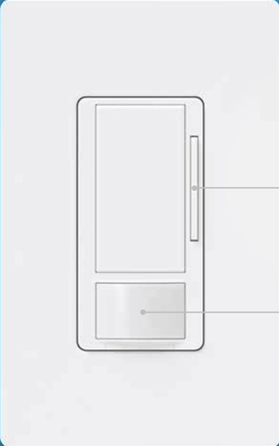 Lutron Maestro 0-10V Motion Sensor/Dimmer Switch, TAA Compliant, 8A, Neutral Optional, 120-277V, Single Pole/Multi-Location, WMS-Z101-WH, White
