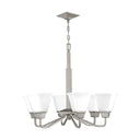 Progress 20405 P400119-009 Clifton Heights 6-Light Chandelier Ceiling Light, Brushed Nickel