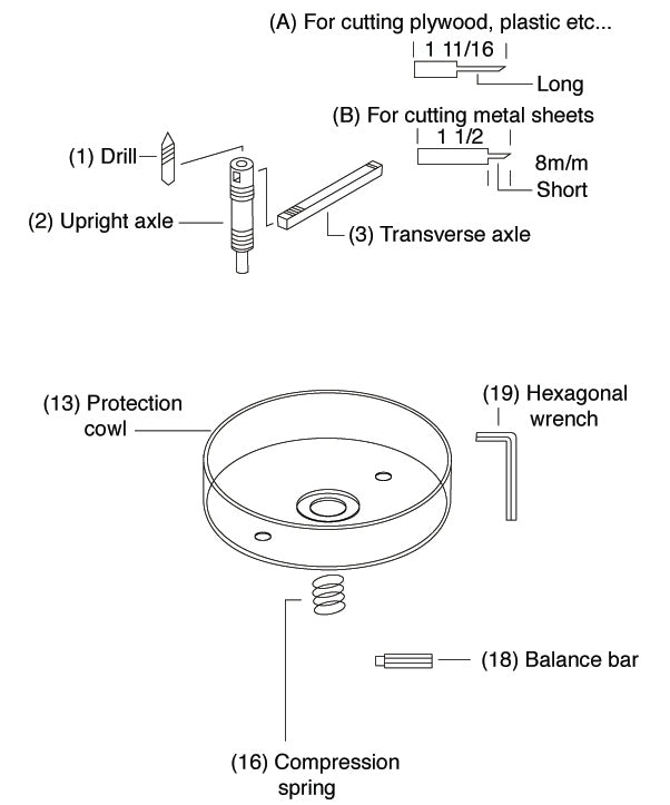 Adjustable Hole Cutter Replacement Parts