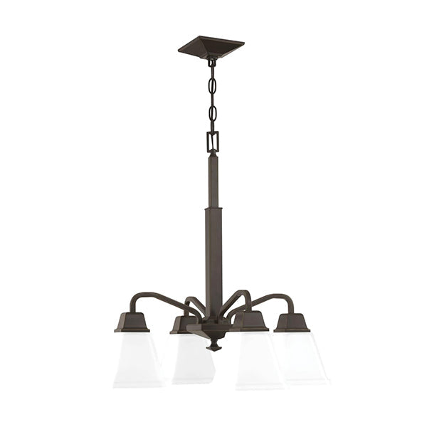 Progress Lighting P400118-020 Clifton Heights 4-Light Chandelier Ceiling Light, Antique Bronze