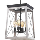 Progress 41145 P500178-143 Briarwood 15-1/2 in 4-Light Foyer Pendant, Graphite