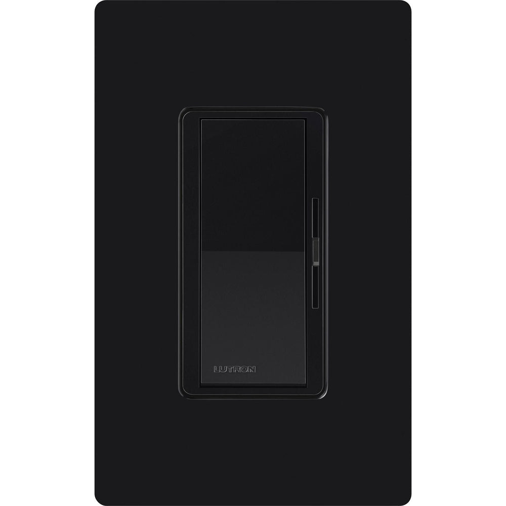 Lutron Diva LED+ Dimmer Switch with Wall Plate, 150W LED, Single Pole/3-Way, No Neutral Required, 120V, DVWCL-153PH-BL, Black