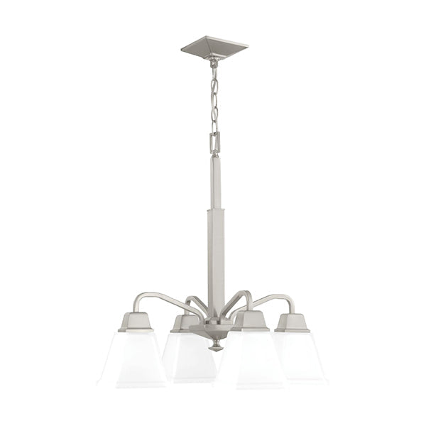 Progress Lighting P400118-009 Clifton Heights 4-Light Chandelier Ceiling Light, Brushed Nickel