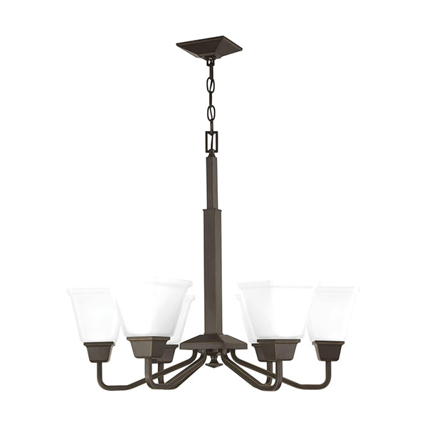 Progress Lighting P400119-020 Clifton Heights 6-Light Chandelier Ceiling Light, Antique Bronze