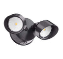 Lithonia OLF-2RH-40K-120-MO-BZ-M4 OLF 25W 2-Head LED Floodlights with Photocell and Motion Sensor 120V