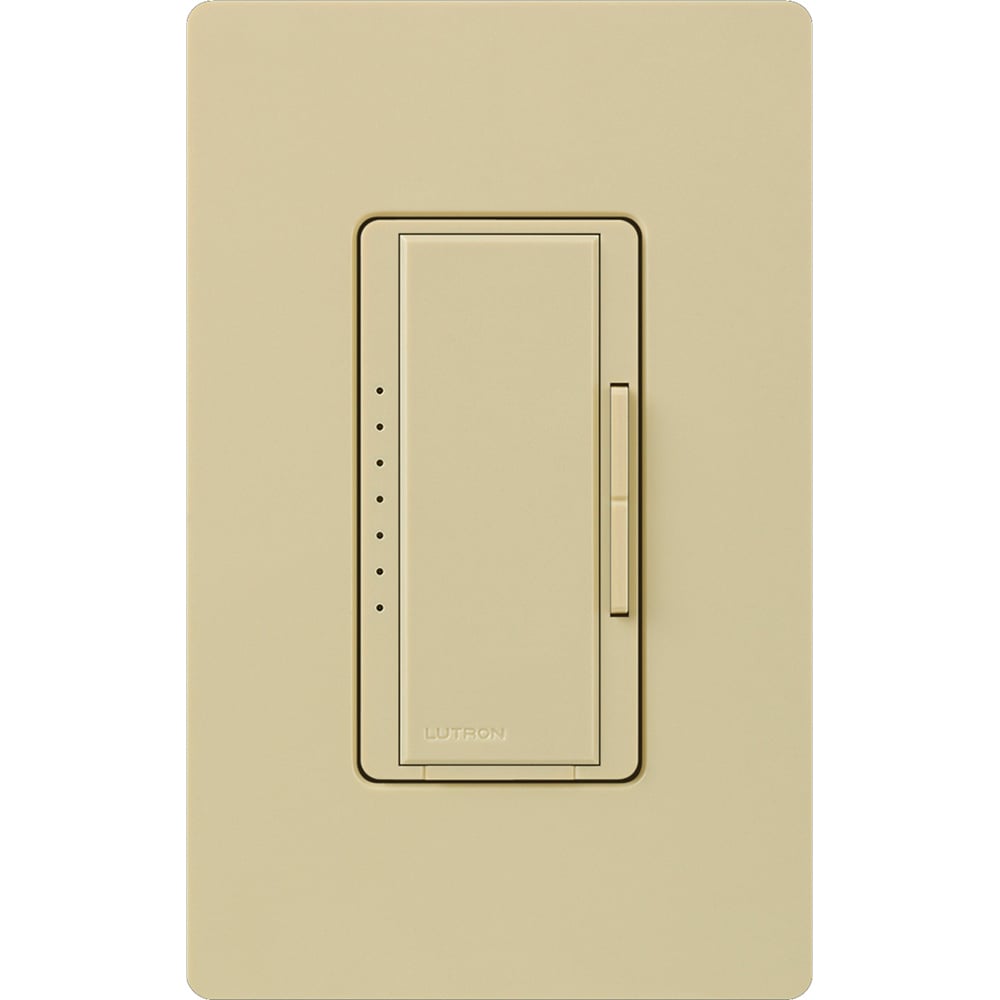Lutron Maestro Dimmer, 1000W Incandescent/Halogen Only, Single Pole/Multi-Location, 120V, MA-1000H-IV, Ivory