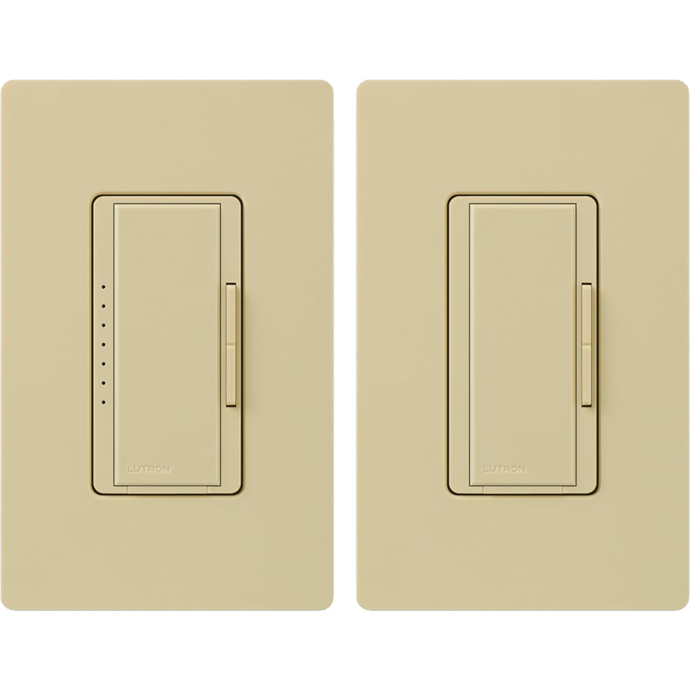 Lutron Maestro LED+ Dimmer Switch and Companion Dimmer, 3-Way Kit, 150W LED, No Neutral Required,120V, MACL-153M-RHW-IV, Ivory