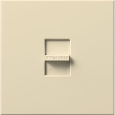 Lutron Nova 3-Wire Dimmer Switch for Ballasts/LED Drivers 8A, Single-Pole, 277V, Large Control, Wall Plate Included, NF-10-277-BE, Beige