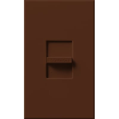 Lutron Nova MLV Dimmer, 450W (600VA), Single-Pole, No Neutral Required, 120V, Small Control, Wall Plate Included, NLV-600-SI, Sienna