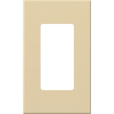 Lutron Nova T Wall Plate Kit, Single-Gang, Fits Small Accessory/Wall Keypad Insert, No Fins Broken, Matte Finish, NT-R3-NFB-IV, Ivory