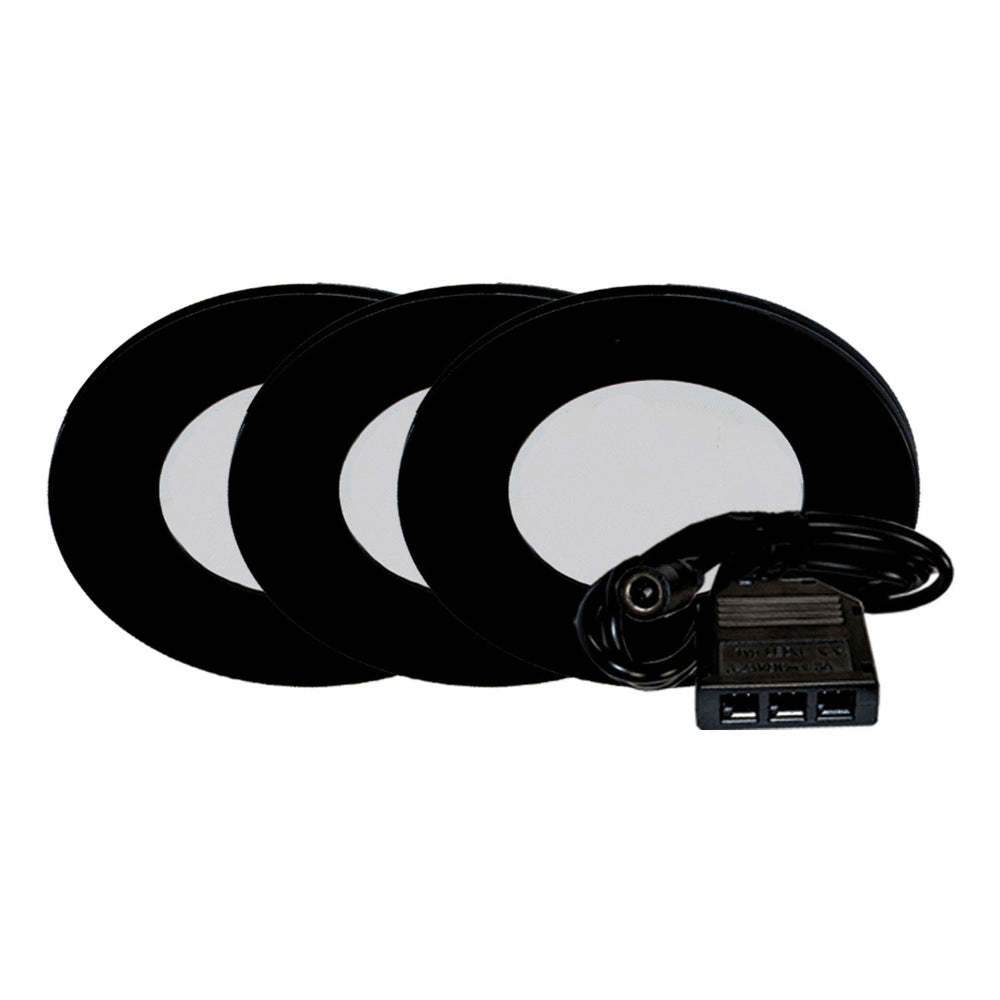 12V LED 3" Round Slim Puck Lights" 2W 5000K