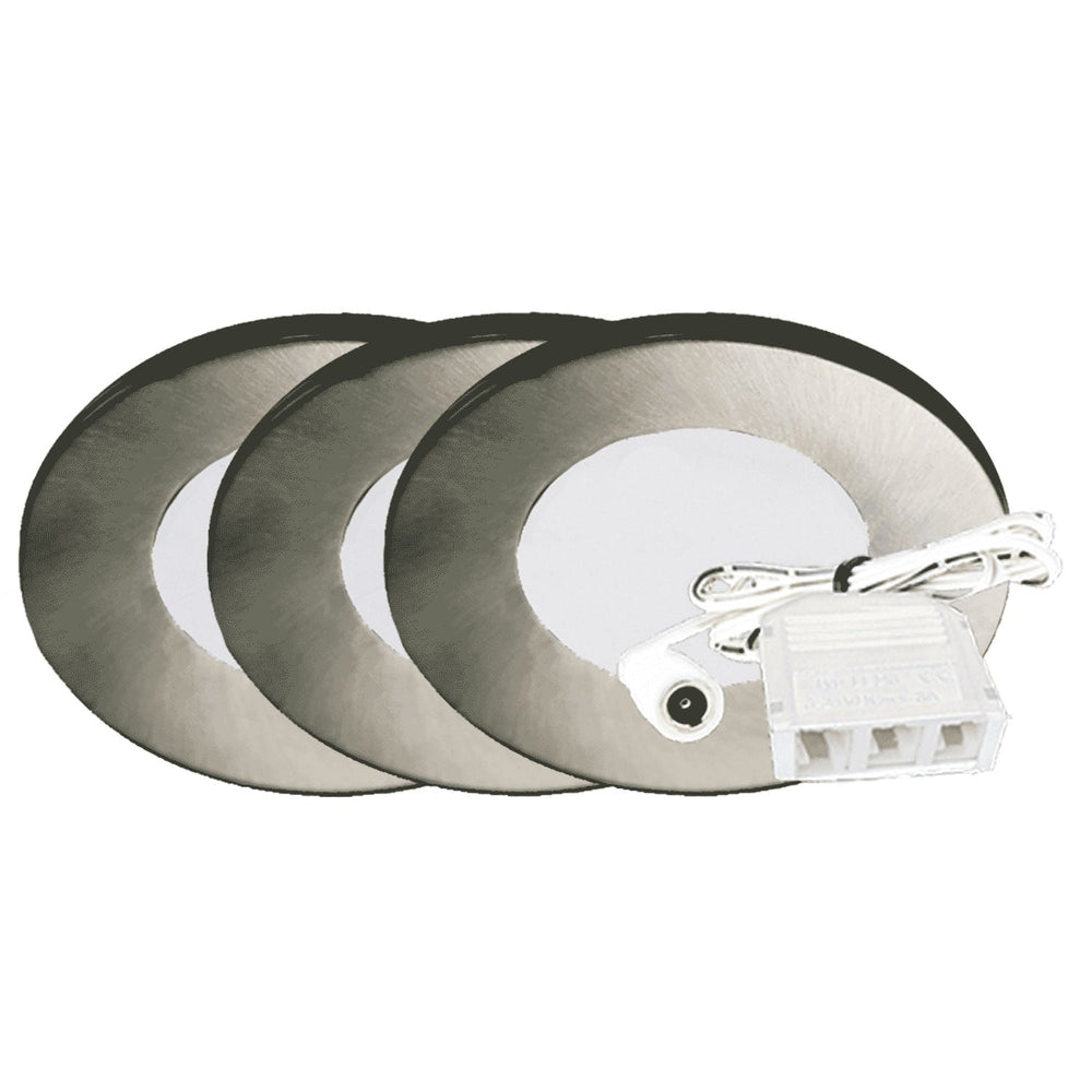 12V LED 3" Round Slim Puck Lights" 2W 5000K