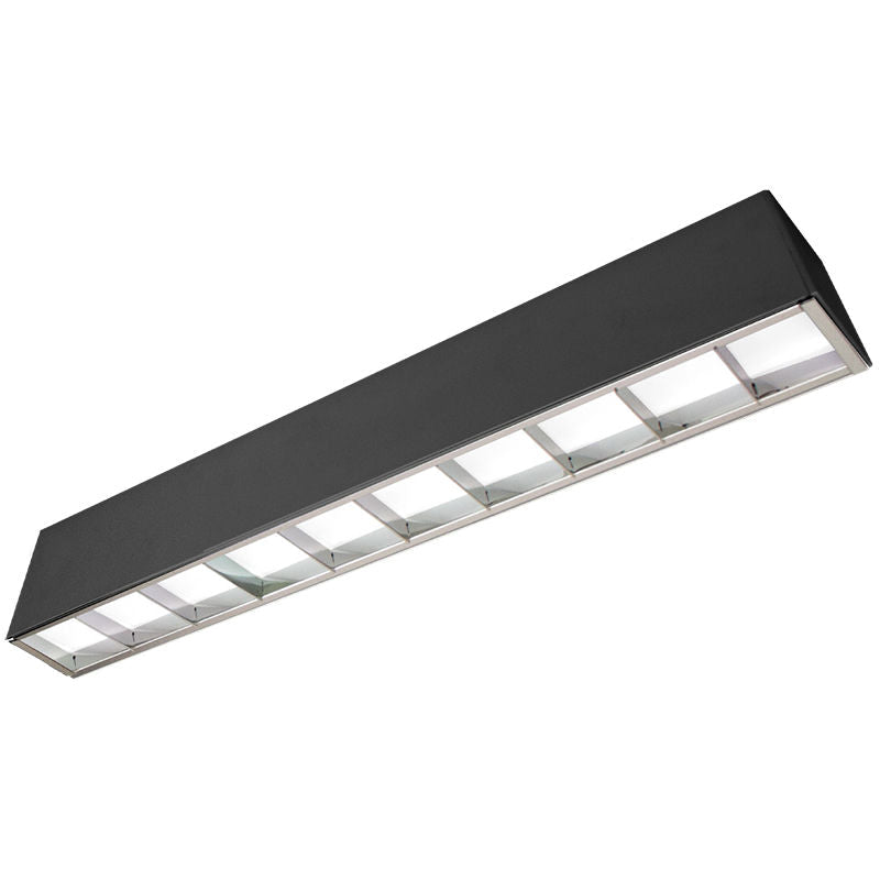 SCX-LUV-BK - LED 2-3/4" Black Superior Architectural Seamless Linear Lights with Louver Lens 20W 30K/35K/40K/50K