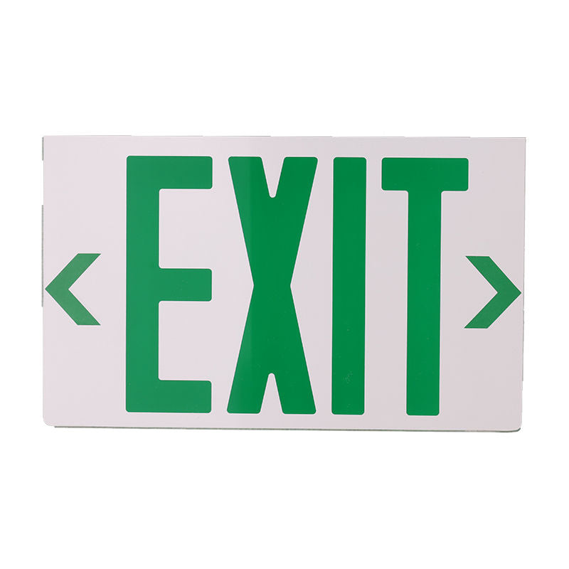 XT-EL1GCA-EM - Edge lit LED Sign with Green Letters in Aluminum Housing