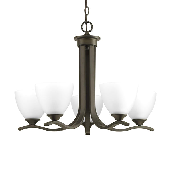 Progress Lighting P400063-020 Laird 5-Light Chandelier Ceiling Light, Antique Bronze