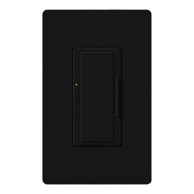 Lutron Maestro Dimmer, 1000W Incandescent/Halogen Only, Single Pole/Multi-Location, 120V, MA-1000-BL, Black