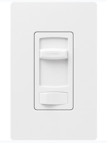 Lutron Skylark Contour Dimmer Switch for Electronic Low-Voltage, 300W ELV, Single Pole/3-Way, CTELV-303P-WH, White