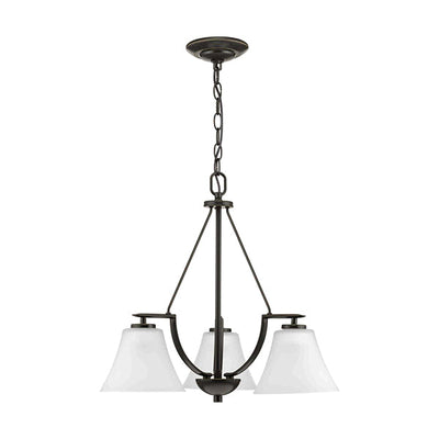 Progress Lighting P4621-20W Bravo 3-Light Chandelier Ceiling Light, Antique Bronze