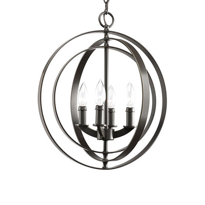 Progress Lighting P3827-20 Equinox 4-Light Foyer Pendant, Antique Bronze