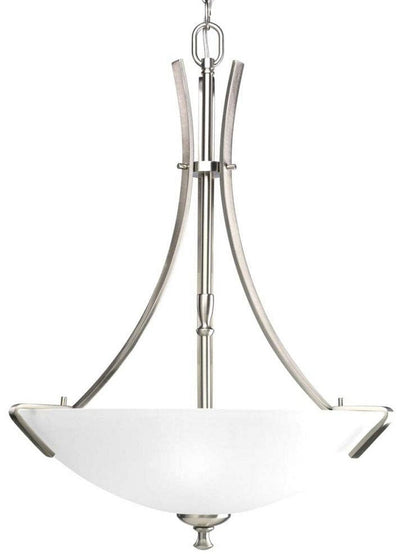 Progress Lighting P3757-09 Wisten 3-Light Foyer Pendant, Brushed Nickel