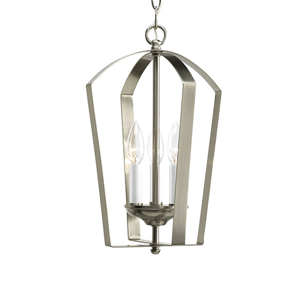 Progress Lighting P3928-09 Gather 3-Light Foyer Pendant, Brushed Nickel