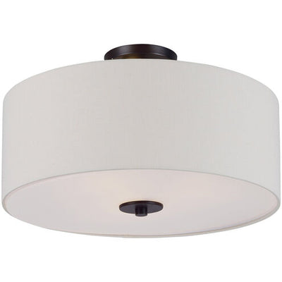 Maxim Lighting 10014OMOI Bongo 3 Light 18 inch Oil Rubbed Bronze Semi-Flush Mount Ceiling Light