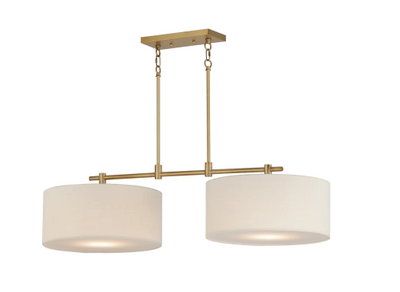 Maxim Lighting 10016OMNAB Bongo 2 Light 42 inch Natural Aged Brass Linear Chandeliers Pendant Ceiling Light