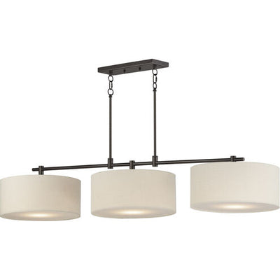 Maxim Lighting 10017OMOI Bongo 3 Light 60 inch Oil Rubbed Bronze Linear Chandeliers Pendant Ceiling Light