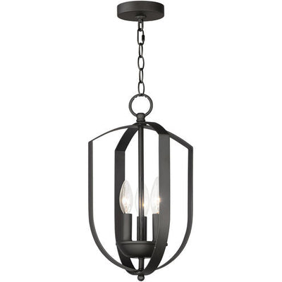Maxim Lighting 10033BK Provident 3 Light 10 inch Black Chandelier Ceiling Light