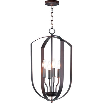 Maxim Lighting 10034OI Provident 4 Light 15 inch Oil Rubbed Bronze Chandelier Ceiling Light