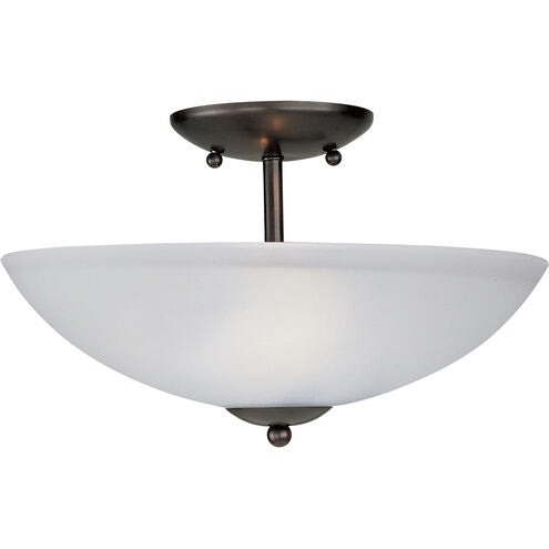 Maxim Lighting 10042FTOI Logan 2 Light 13 inch Oil Rubbed Bronze Semi Flush Mount Ceiling Light
