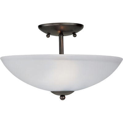 Maxim Lighting 10042FTOI Logan 2 Light 13 inch Oil Rubbed Bronze Semi Flush Mount Ceiling Light
