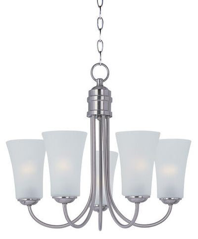 Maxim Lighting 10045FTSN Logan 5 Light 20 inch Satin Nickel Chandelier Ceiling Light