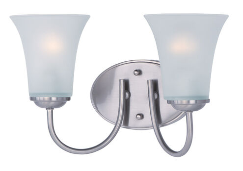 Maxim Lighting 10052FTSN Logan 2 Light 14 inch Satin Nickel Bath Vanity Wall Light