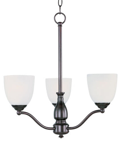 Maxim Lighting 10064FTOI Stefan 3 Light 21 inch Oil Rubbed Bronze Single-Tier Chandelier Ceiling Light