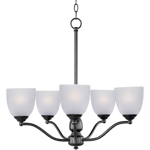 Maxim Lighting 10065FTBK Stefan 5 Light 25 inch Black Single-Tier Chandelier Ceiling Light